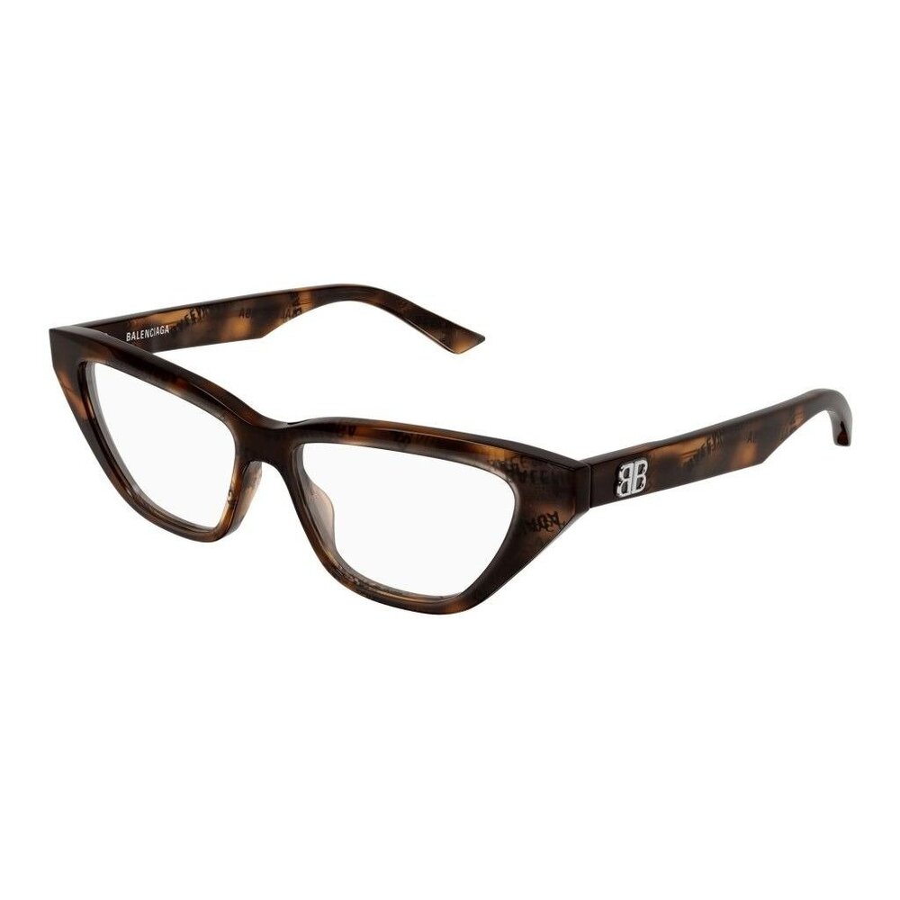 NEW BALENCIAGA EYEGLASSES BB0128O 005 DARK HAVANA WOMEN EYEWEAR
